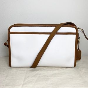 Vtg Coach Swagger Crossbody - White/British Tan